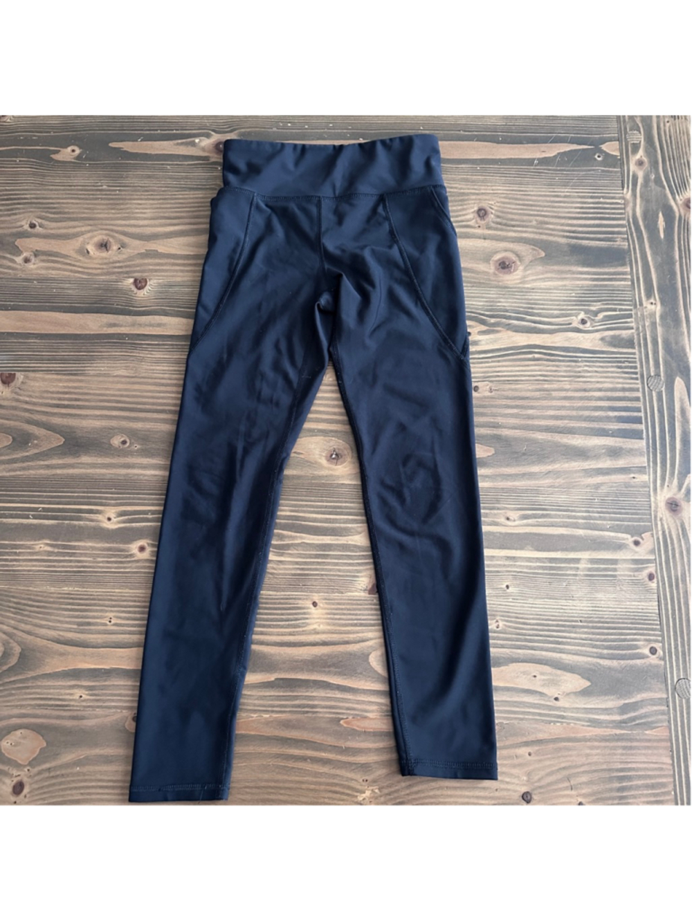 Old Navy Active Girls Leggings M 8 Black Powersoft High Rise Pockets